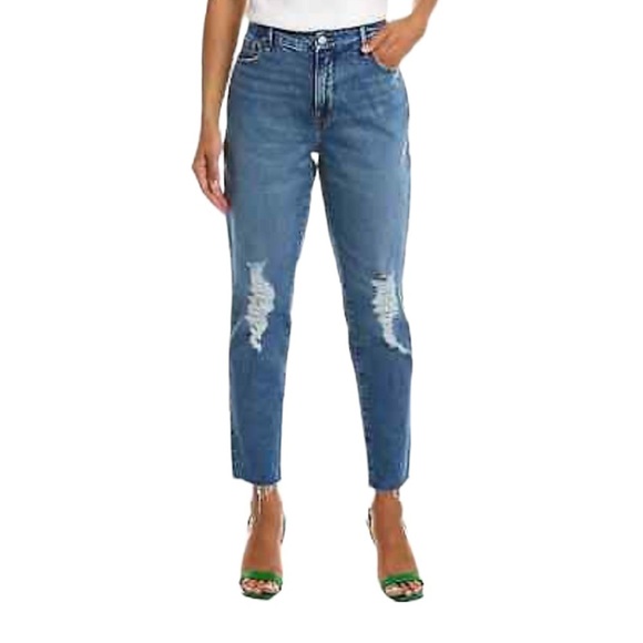 Good American The Weekender Boyfriend Jeans Sz 6 28 High Rise Straight Leg New - Picture 1 of 12